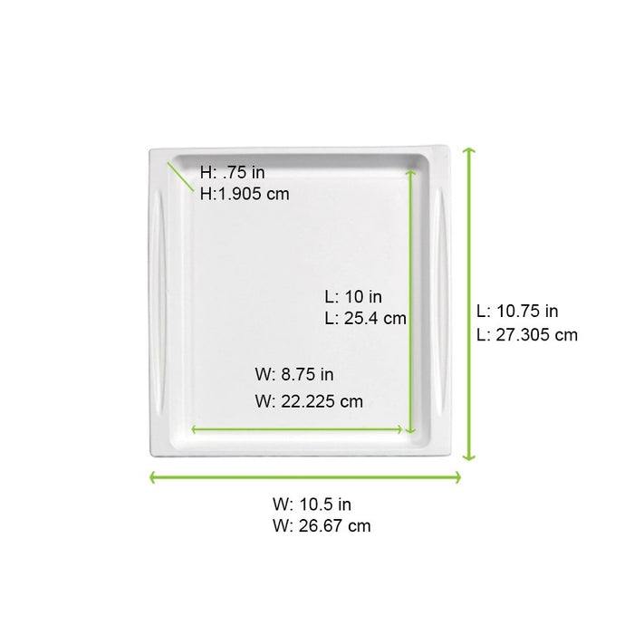Plateau rectangulaire pulpe "Atlas" format 2/3 273x265mm H20mm