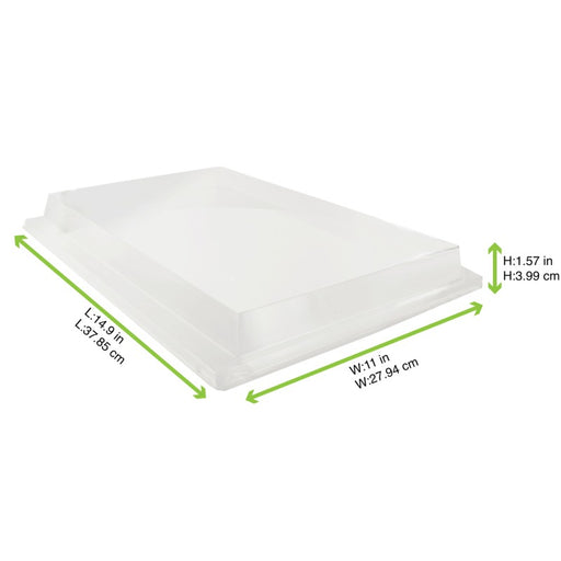 Couvercle plat transparent en plastique PET 380x280mm H40mm