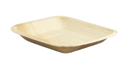 Assiette carrée angles droits en palmier 165x165mm H30mm