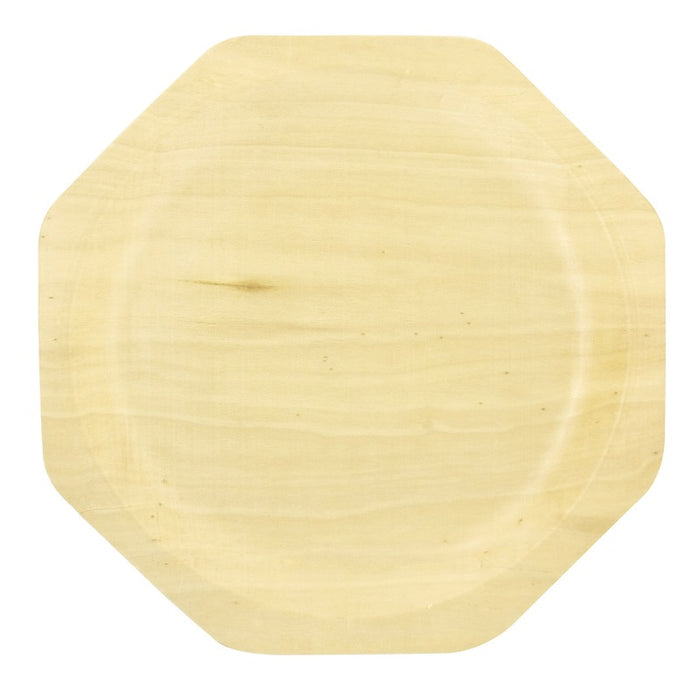 Assiette octogonale en bois "Scandinavie" 260x220mm