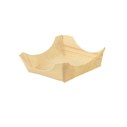 Mini assiette bois 75x75mm H30mm