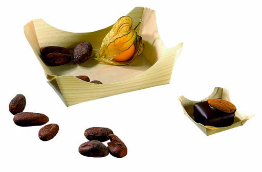 Mini assiette bois 75x75mm H30mm