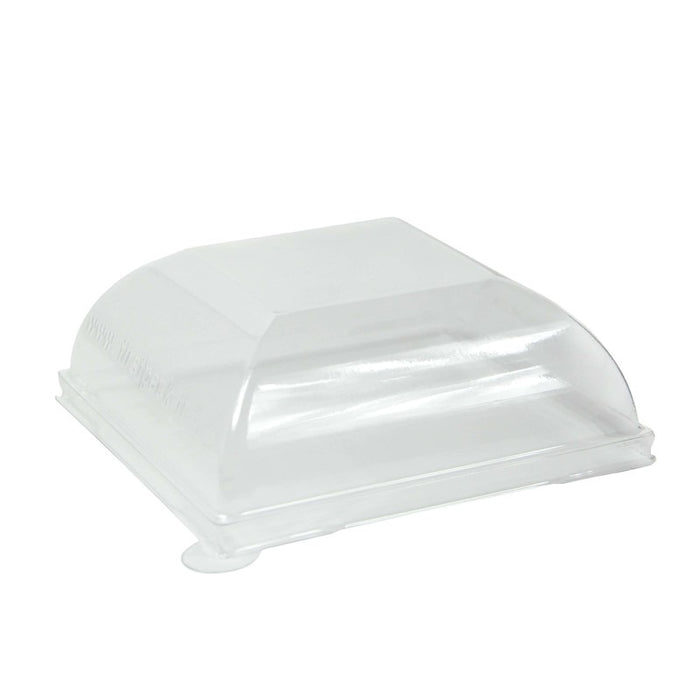 Couvercle BioNchic dôme transparent en plastique PET 91x91mm H36mm