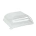Couvercle BioNchic dôme transparent en plastique PET 91x91mm H36mm