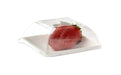 Couvercle BioNchic dôme transparent en plastique PET 91x91mm H36mm