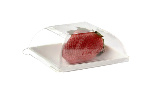 Couvercle BioNchic dôme transparent en plastique PET 91x91mm H36mm