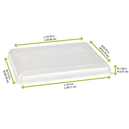 Couvercle BioNchic dôme transparent en plastique PET 392x295mm H33mm
