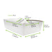 Boîte repas carton blanc 217x160mm H67mm 2000ml