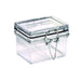 Bocal plastique PS transparent rectangulaire 51x69mm H53mm 100ml