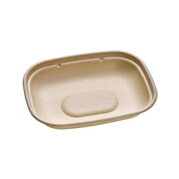 Plateau pulpe rectangulaire brun 220x170mm H27mm 850ml