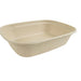 Plateau scellable pulpe rectangulaire brun laminé PLA 220x170mm H53mm 850ml