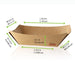 Barquette kraft avec PE 164x120mm H32mm 300ml