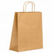 Sac cabas papier kraft brun poignées ficelles - 100 GSM 281x120mm H310mm