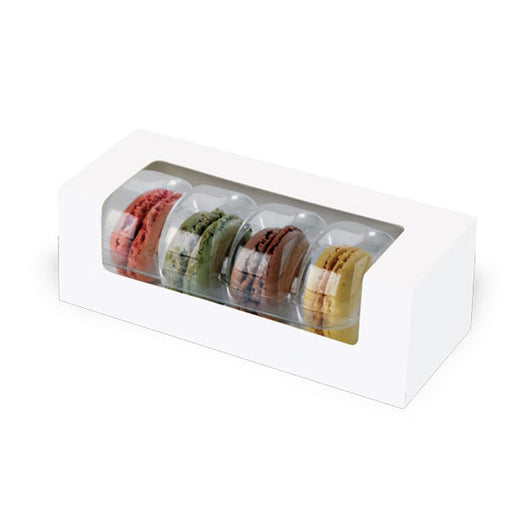 Boite carton à fenêtre pour éclair ou macaron 150x60mm H50mm