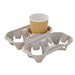 Porte gobelets en cellulose pour 4 gobelets sécable pour 2x2 gobelets 200x210mm H40mm