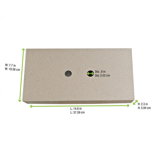 Couvercle carton kraft ondulé "Chokra" 380x198mm H60mm
