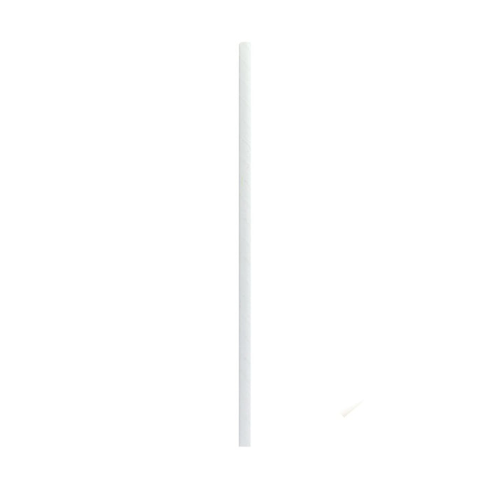 Paille en papier blanc emballée individuellement H197mm