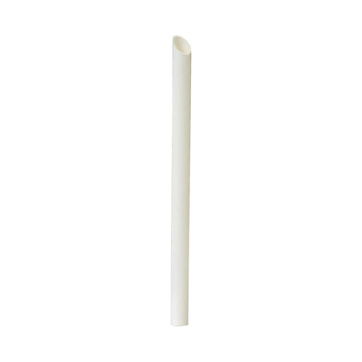 Paille biseautée blanche pour Bubble Tea H200mm