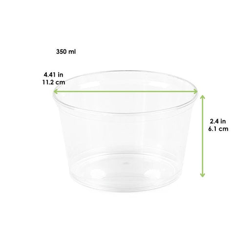 Pot à sauce rond en plastique PS cristal H61mm 350ml