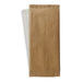 Pochette papier beige pour couverts avec serviette blanche 110x250mm