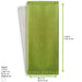 Pochette papier vert pour couverts avec serviette blanche 110x250mm