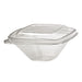 Pot Deli carré PET transparent avec couvercle 128x128mm H55mm 250ml