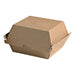 Boîte burger carton kraft brun microcannelé. A utiliser avec nos feuilles papier 145x133mm H85mm
