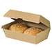 Boite burger carton kraft brun microcannelé 225x125mm H82mm