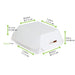 Mini boite burger en carton blanc 80x75mm H50mm