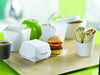Mini boite burger en carton blanc 80x75mm H50mm