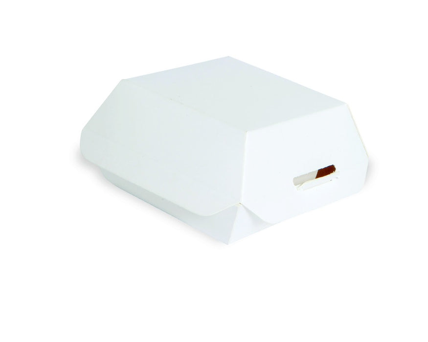 Mini boîte burger en carton blanc 98x95mm H50mm