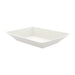 Assiette rectangulaire blanche en pulpe "Eco-Design" 170x130mm H28mm 450ml