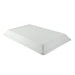 Couvercle dôme rectangulaire blanc en pulpe de canne 410x280mm H37mm
