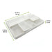 Plateau repas pulpe 5 pièces 410x280mm H50mm