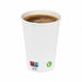 Gobelet blanc en carton fibre de bambou avec laminage plastique PE H136mm 460ml