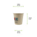 Gobelet blanc en carton fibre de bambou avec laminage plastique PE H60mm 90ml