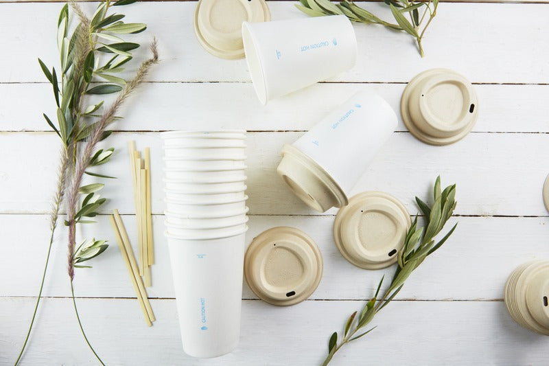 Gobelet AirCup en carton blanc H92mm 230ml