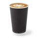 Gobelet en carton noir à double paroi sans matière plastique, Waterbased H136mm 460ml