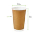 Gobelet en carton brun à double paroi sans matière plastique, Waterbased H161mm 590ml