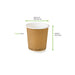Gobelet en carton brun à double paroi sans matière plastique, Waterbased H92mm 230ml