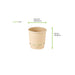 Gobelet brun en carton fibre de bambou à double paroi sans plastique, Waterbased H62mm 120ml