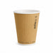 Gobelet carton double paroi beige "Rippley" H110mm 350ml