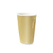 Gobelet Rippley en carton kraft ondulé beige à double paroi H136mm 470ml