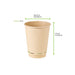 Gobelet beige en carton fibre de bambou sans plastique, Waterbased H110mm 350ml