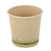 Gobelet beige en carton fibre de bambou sans plastique, Waterbased H60mm 90ml