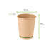 Gobelet Zen en carton kraft brun sans plastique, Waterbased H92mm 230ml