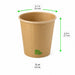Gobelet Zen en carton kraft brun H57mm 72ml