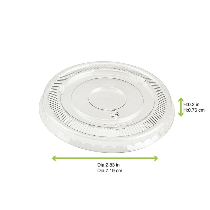 Couvercle plat transparent en plastique PET