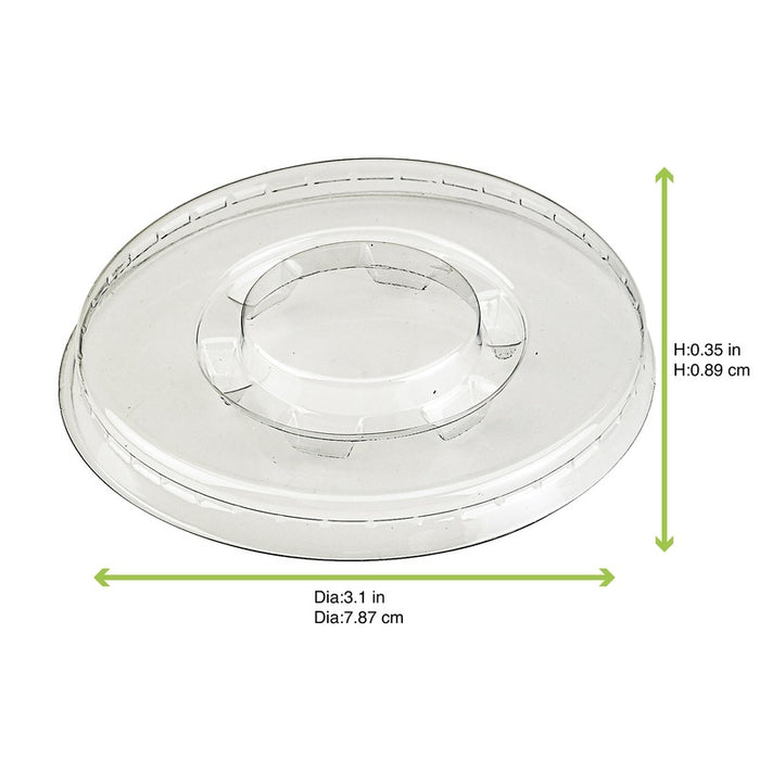 Couvercle plat transparent en plastique PET