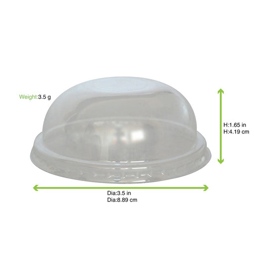 Couvercle dôme transparent en plastique PET H10mm